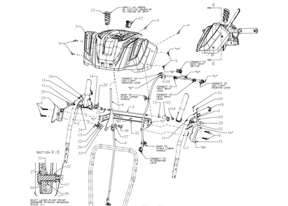 Panel Diagram and Parts List for 3X34-INCHPROH (31AH8E4V710)(2019) Cub Cadet Snow Blower